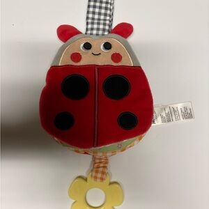 Plush Ladybug Toy with Red and Black Accents